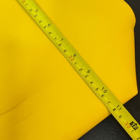 Yellow Tote Bag with Brown Handles - Picture 7 of 7